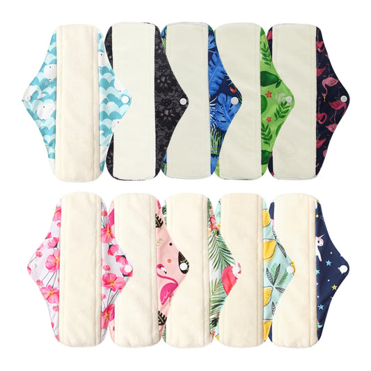 Serviettes hygiéniques en charbon de bambou biologique lavable