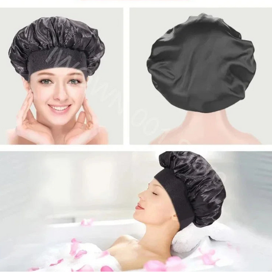 Bonnet de Nuit en Satin Premium – Large Bord Confort & Protection des Cheveux