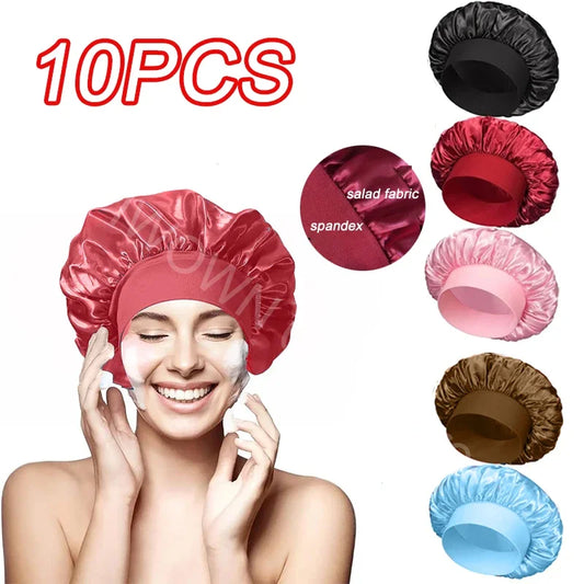 Bonnet de Nuit en Satin Premium – Large Bord Confort & Protection des Cheveux